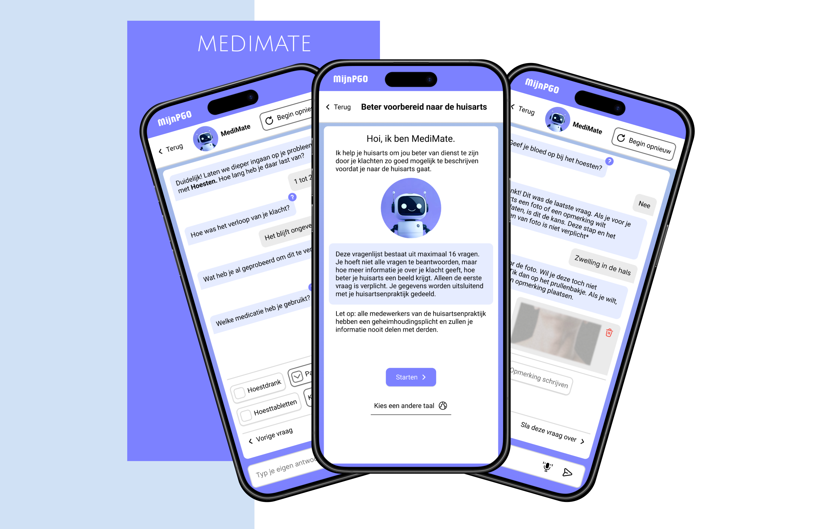 Preview of MediMate healthcare app